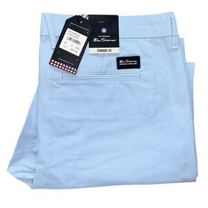 NEW Ben Sherman Mens Light Blue Straight Fit Pants